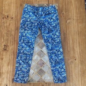 Adorable Floral Blue Gap Kids Pants